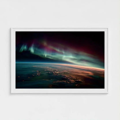 Northern Lights Wall Art Print – Aurora Borealis Photography, Cosmic Landscape Decor