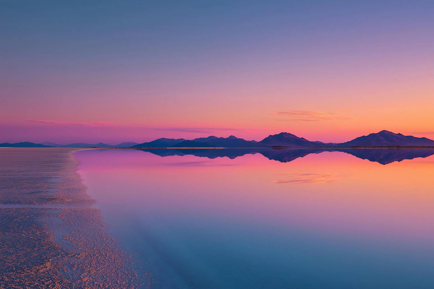 Salt Flat Wall Art Print – Prism Horizon Pastel Landscape Reflection Photography