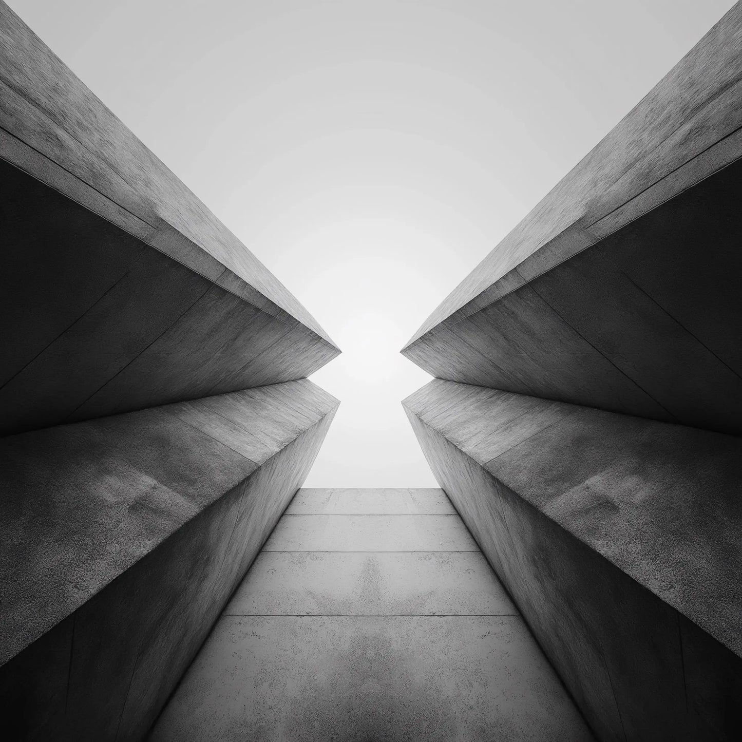 Brutalist Geometry Wall Art Print – Minimal Concrete Architecture Photography