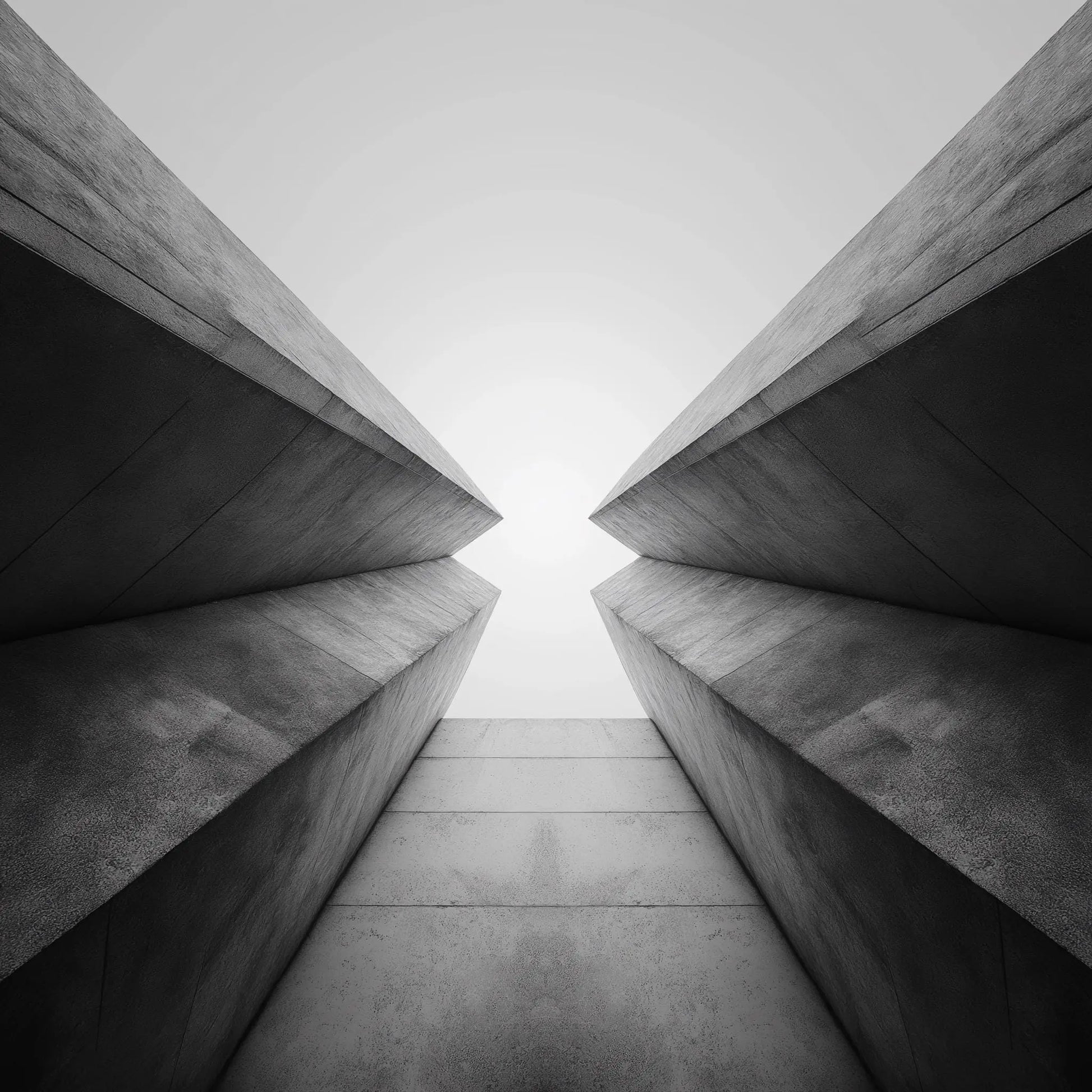 Brutalist Geometry Wall Art Print – Minimal Concrete Architecture Photography