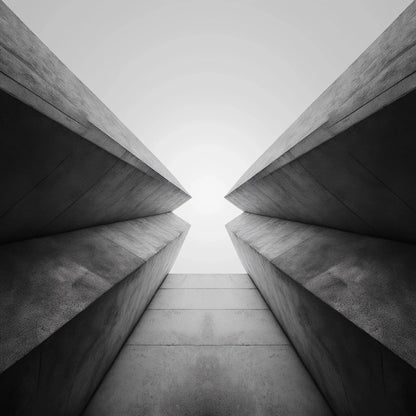 Brutalist Geometry Wall Art Print – Minimal Concrete Architecture Photography
