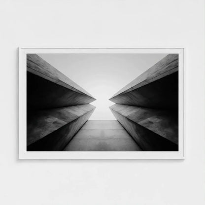 Brutalist Geometry Wall Art Print – Minimal Concrete Architecture Photography