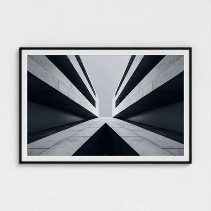Brutalist Architecture Wall Art Print – Monolithic Concrete Geometry Photography