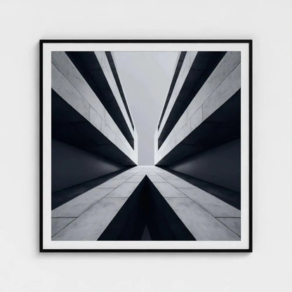Brutalist Architecture Wall Art Print – Monolithic Concrete Geometry Photography