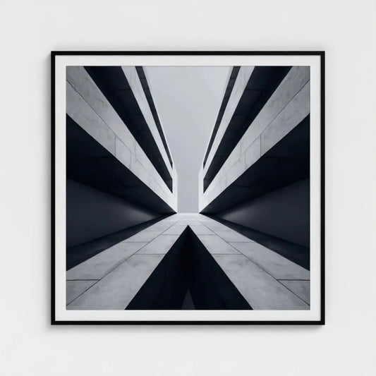 Brutalist Architecture Wall Art Print – Monolithic Concrete Geometry Photography