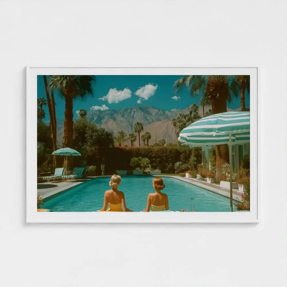 Cabana Club — Palm Springs Pool Wall Art Print, Retro Mid-Century Photography, Modern Western Decor