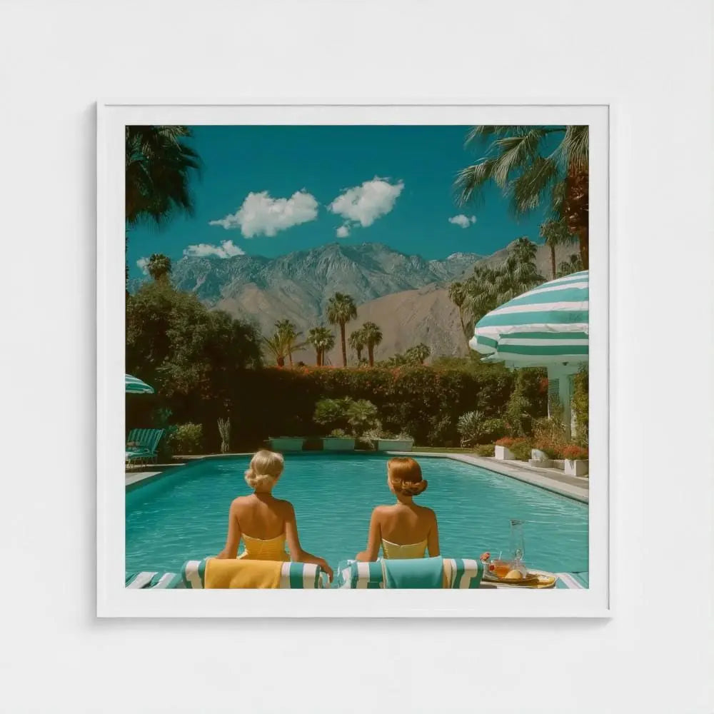 Cabana Club — Palm Springs Pool Wall Art Print, Retro Mid-Century Photography, Modern Western Decor