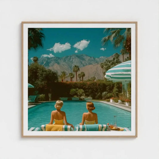 Cabana Club — Palm Springs Pool Wall Art Print, Retro Mid-Century Photography, Modern Western Decor