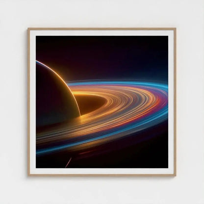 Saturn Wall Art Print – Celestial Rings Planet Photography, Outer Space Decor