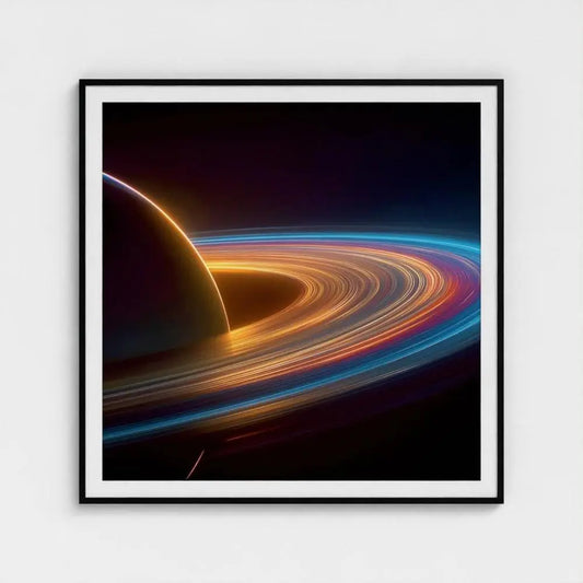 Saturn Wall Art Print – Celestial Rings Planet Photography, Outer Space Decor