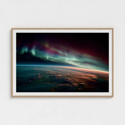 Northern Lights Wall Art Print – Aurora Borealis Photography, Cosmic Landscape Decor
