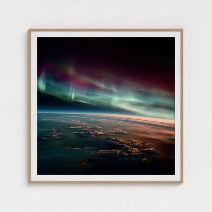 Northern Lights Wall Art Print – Aurora Borealis Photography, Cosmic Landscape Decor