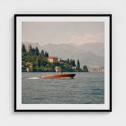 Lake Como Wall Art — 36 × 36 black frame mockup