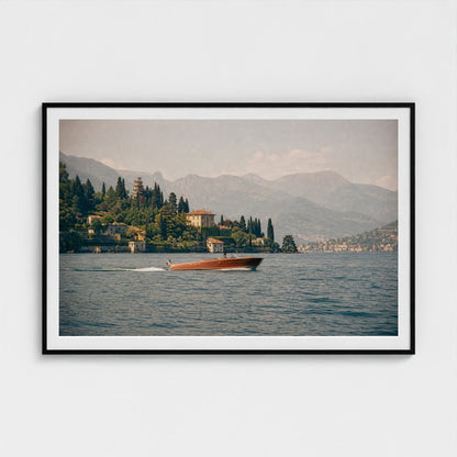 Lake Como Wall Art — 60 × 40 black frame mockup