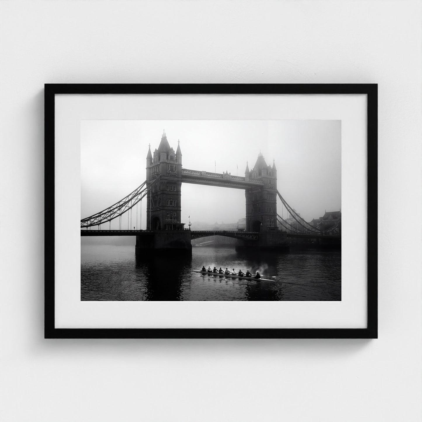 london-tower-bridge-fog 24x18 black frame