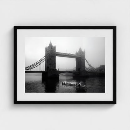 london-tower-bridge-fog 24x18 black frame
