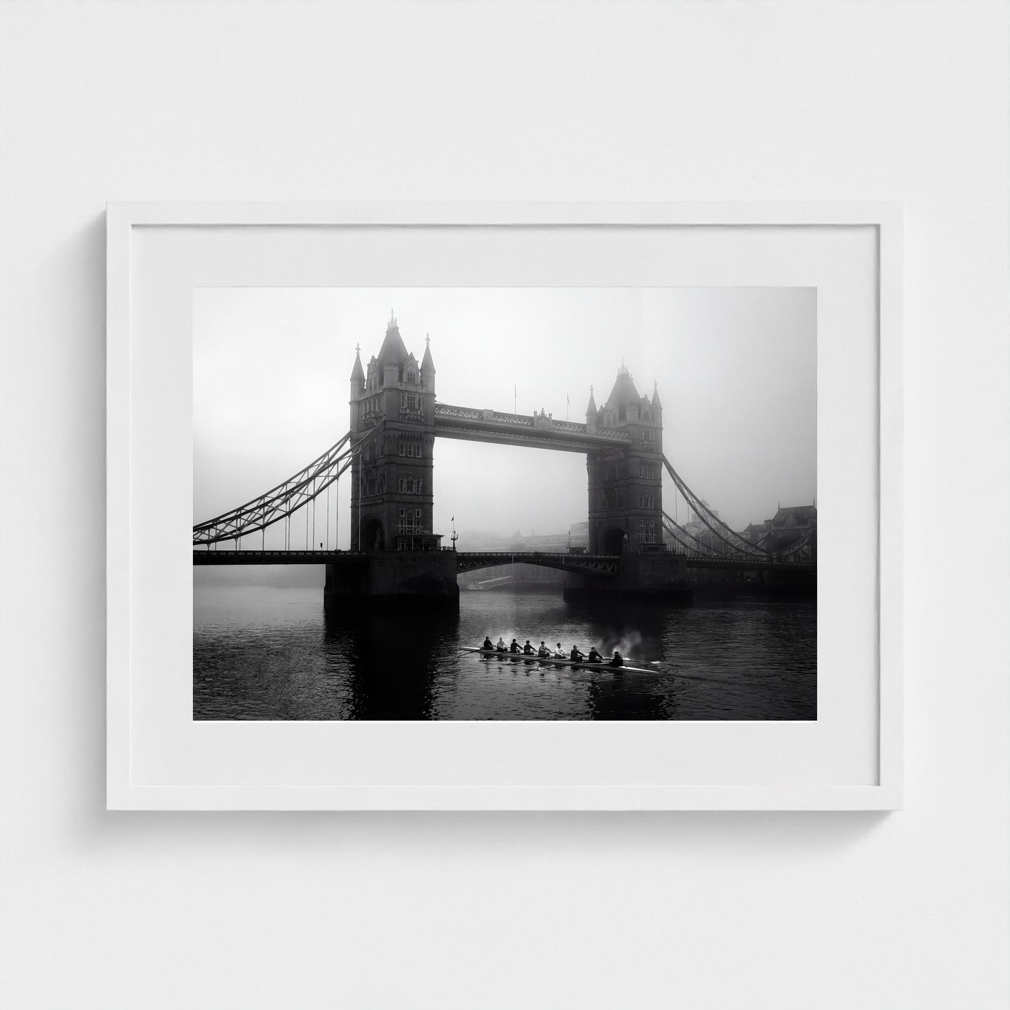london-tower-bridge-fog 24x18 white frame