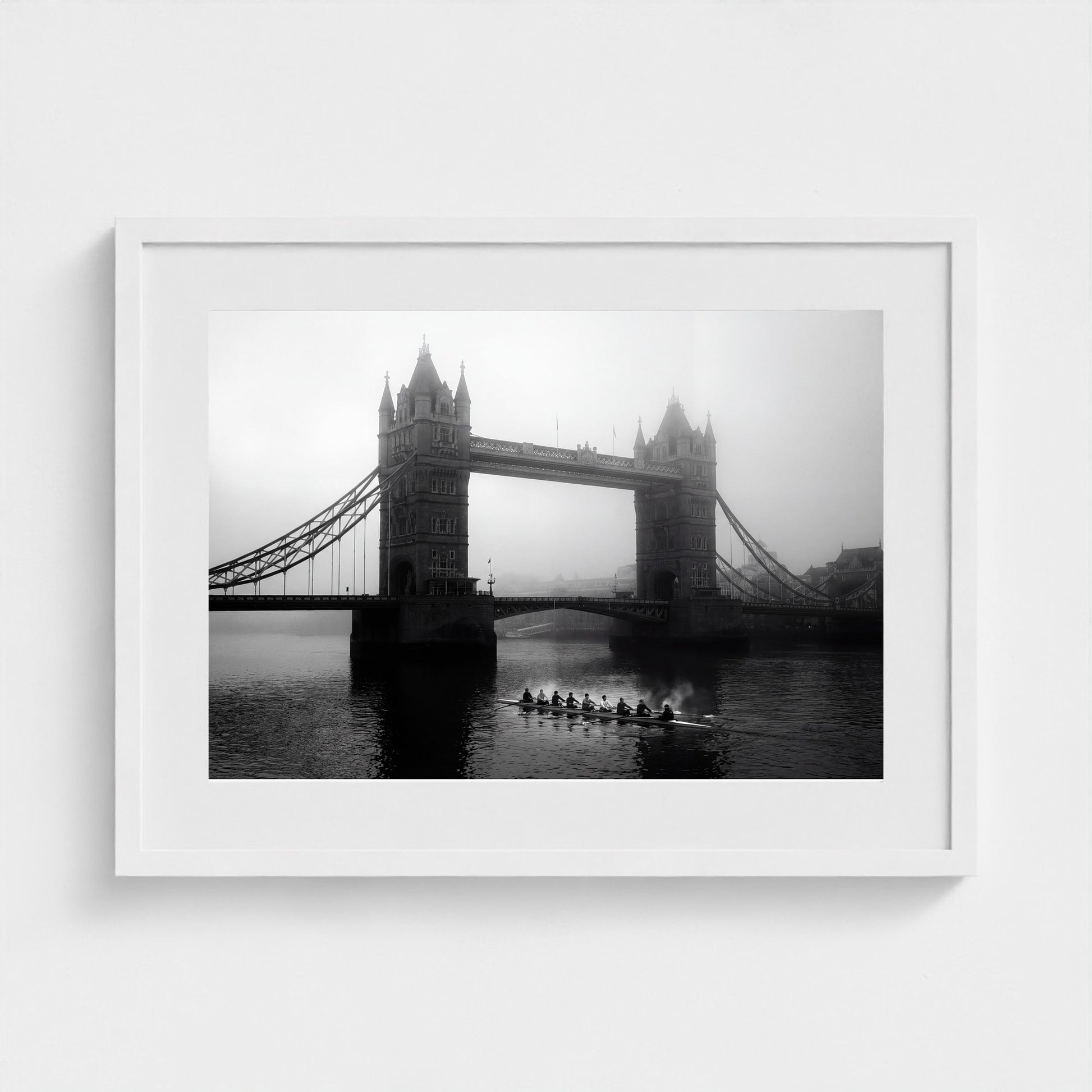 london-tower-bridge-fog 24x18 white frame