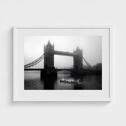 london-tower-bridge-fog 24x18 white frame