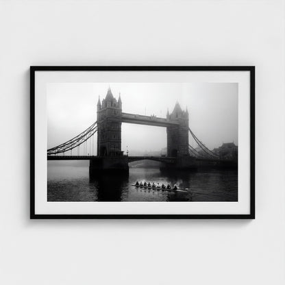 london-tower-bridge-fog 36x24 black frame