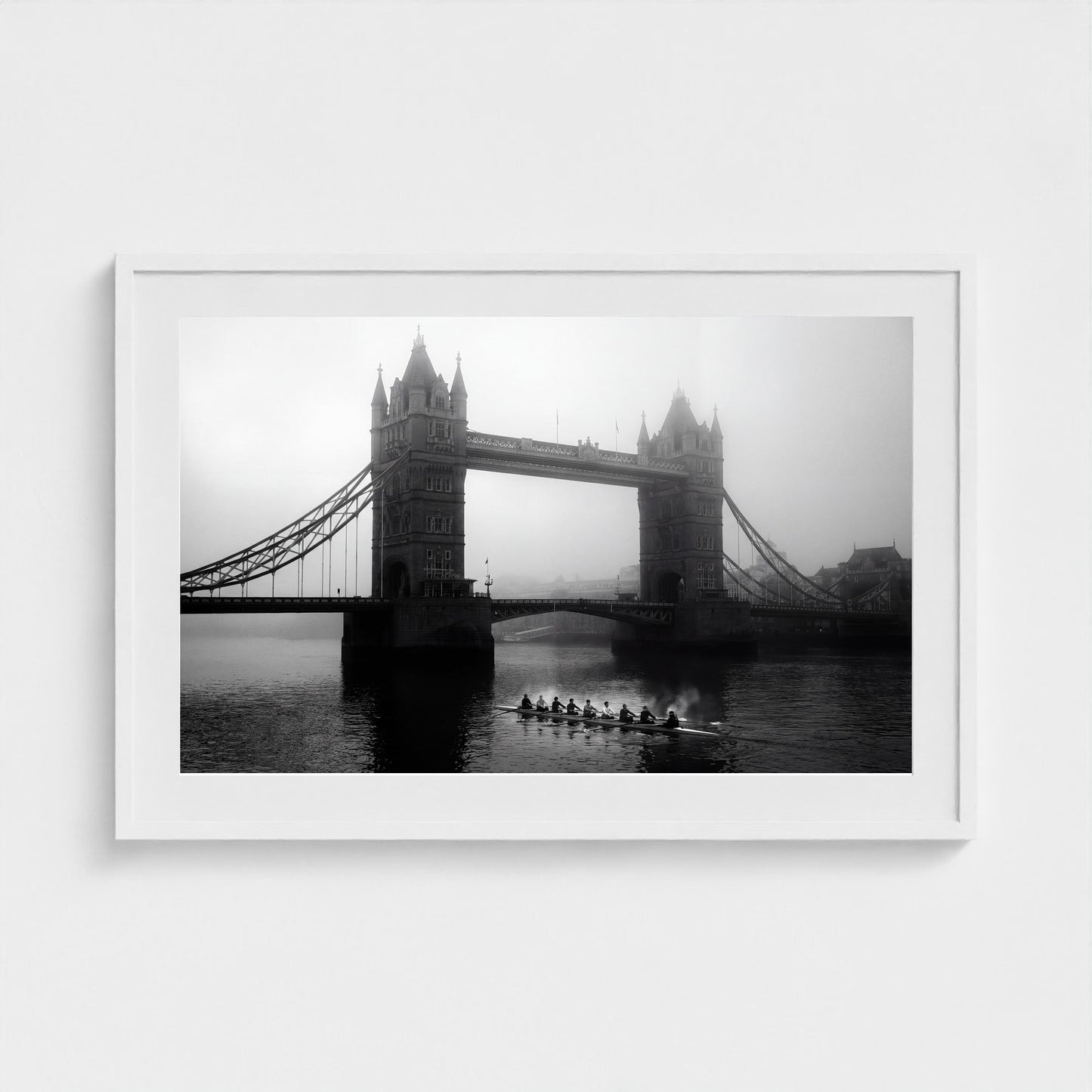 london-tower-bridge-fog 36x24 white frame
