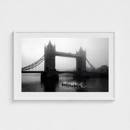 london-tower-bridge-fog 36x24 white frame
