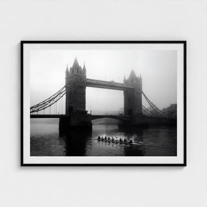 london-tower-bridge-fog 48x36 black frame