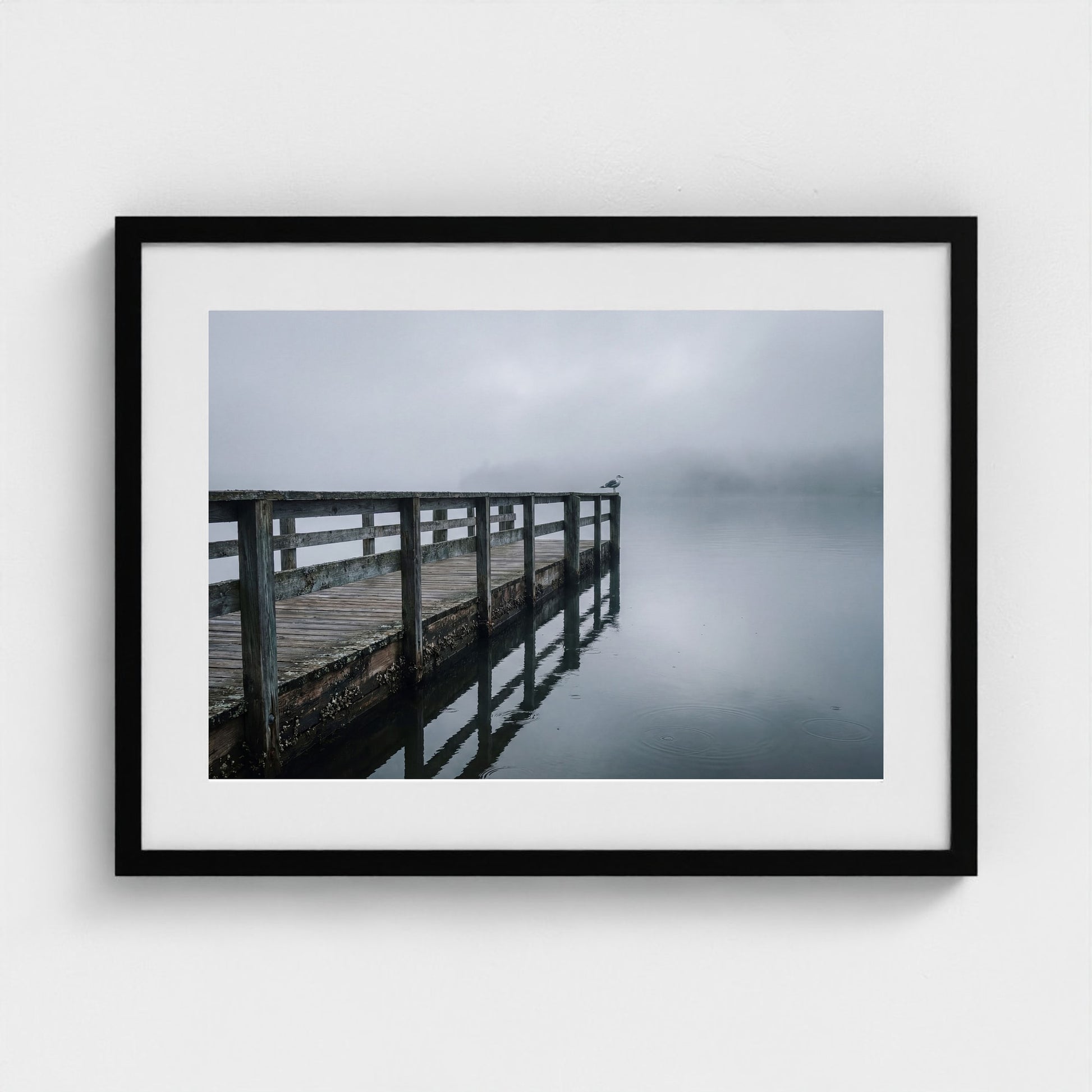 maine-pier-storm 24x18 black frame