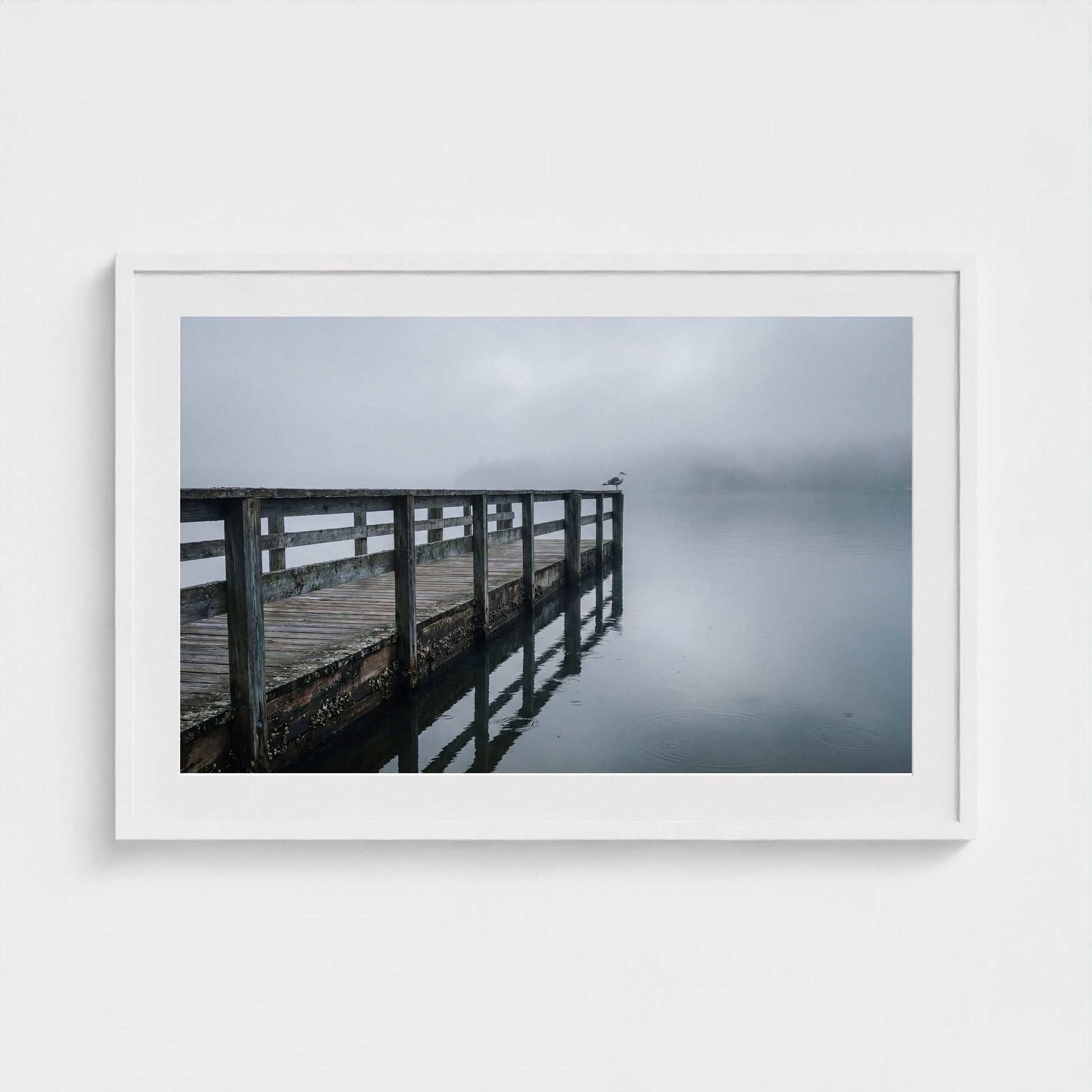 maine-pier-storm 36x24 white frame