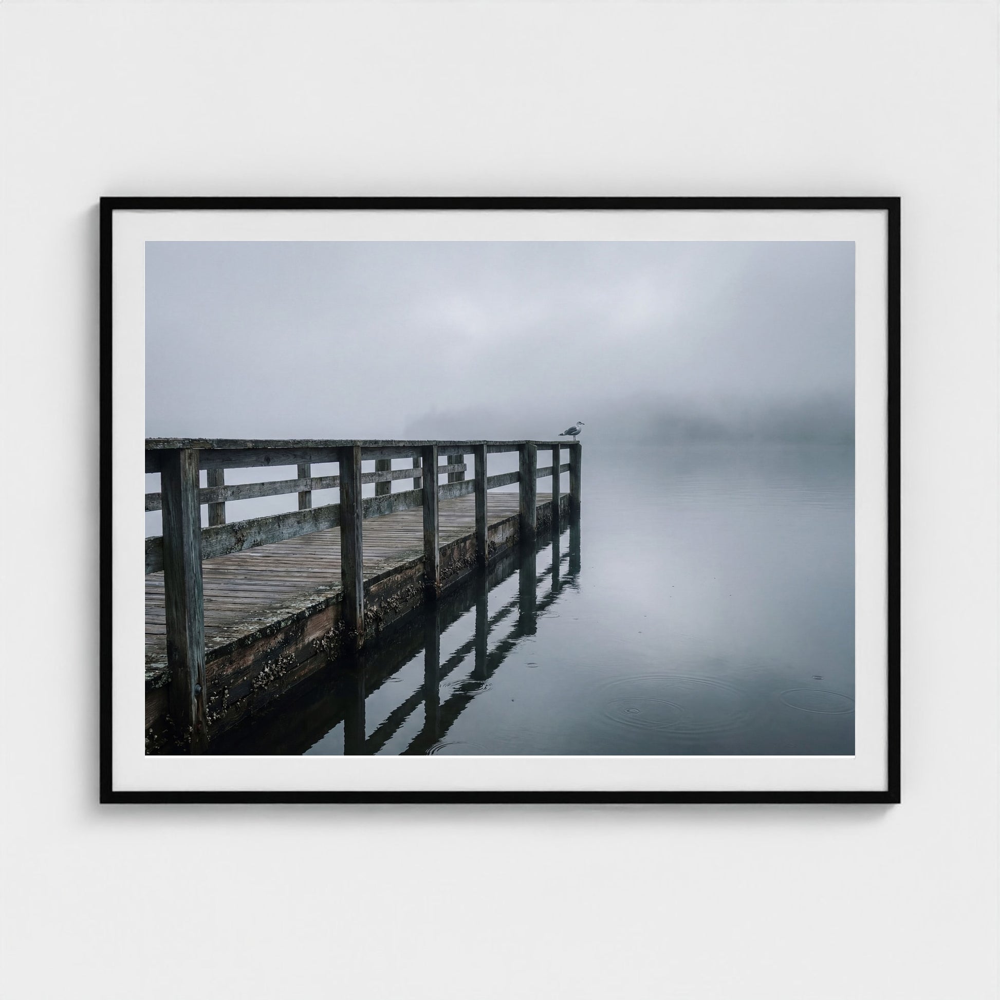 maine-pier-storm 48x36 black frame