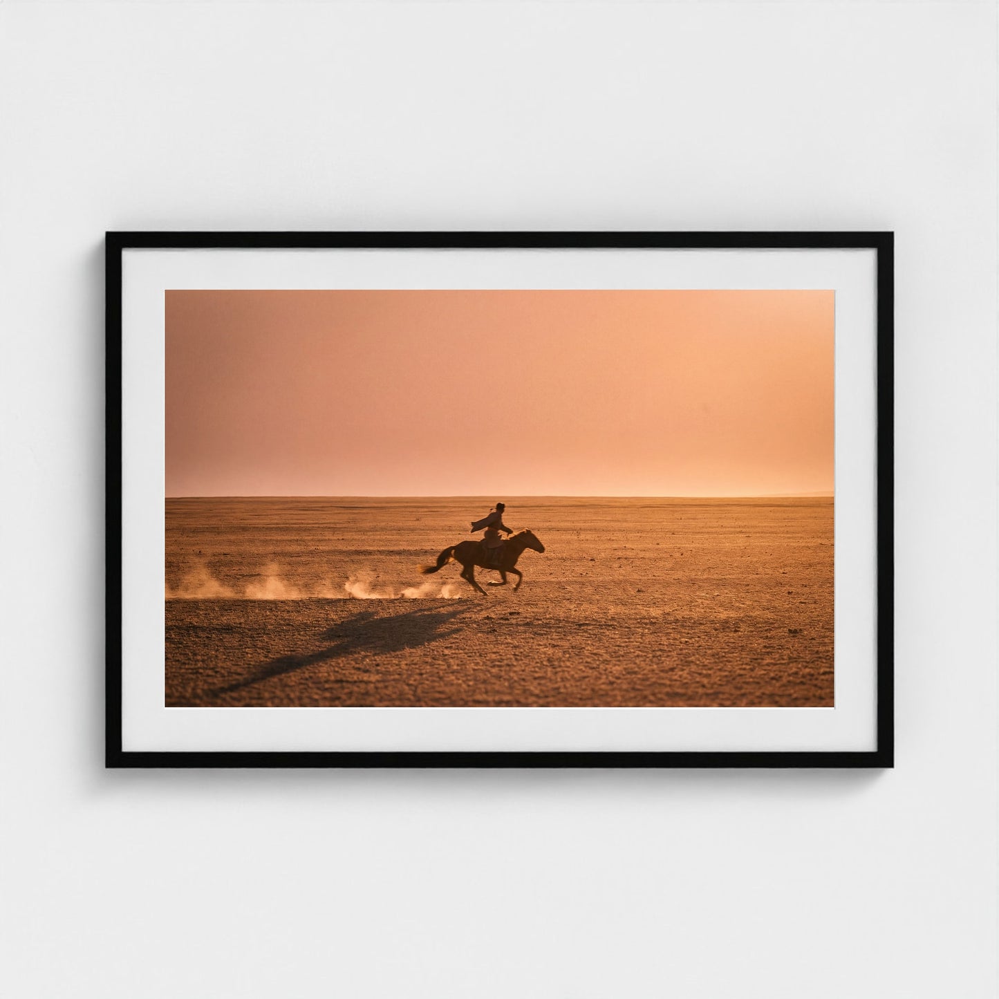 mongolia-horseman 36x24 black frame