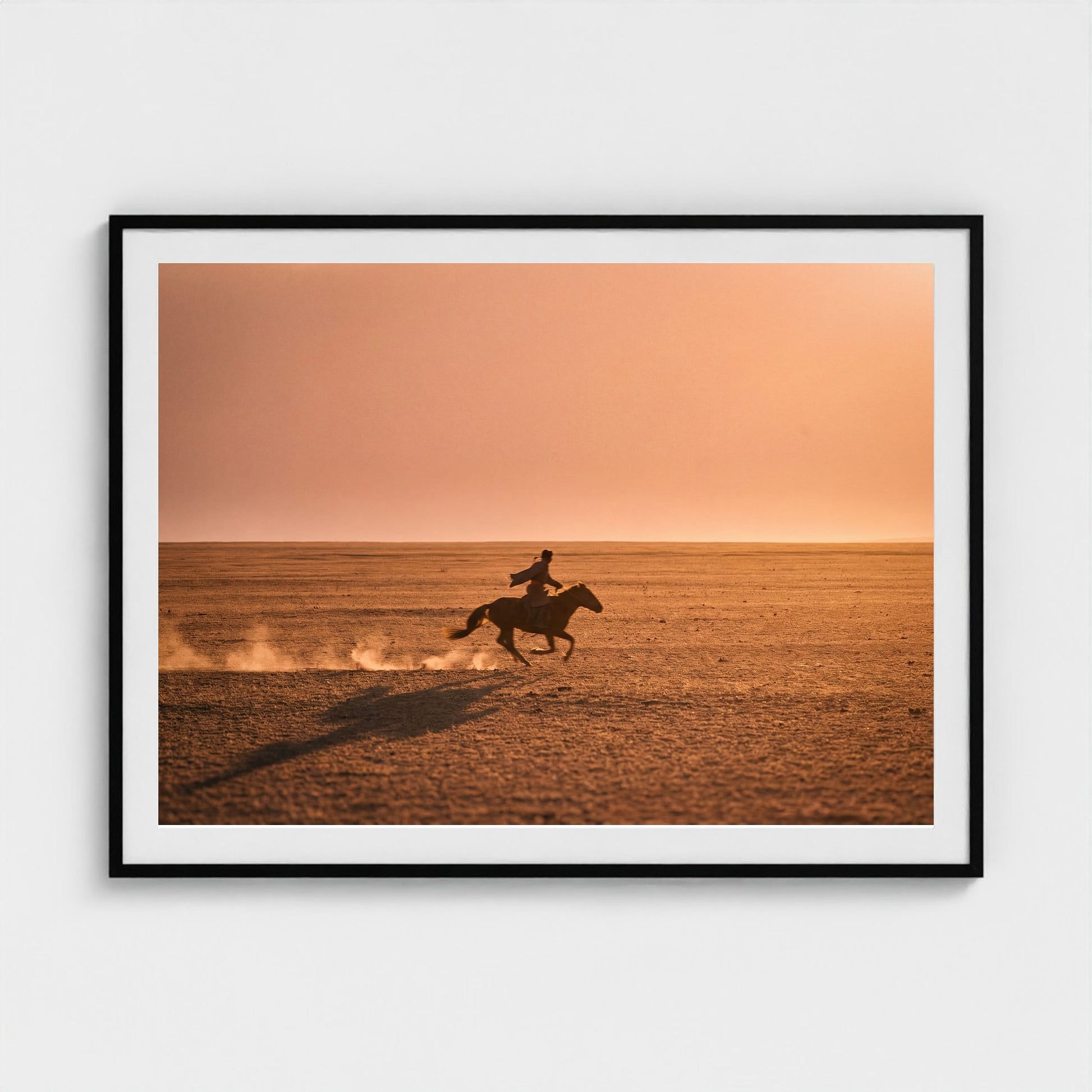 mongolia-horseman 48x36 black frame