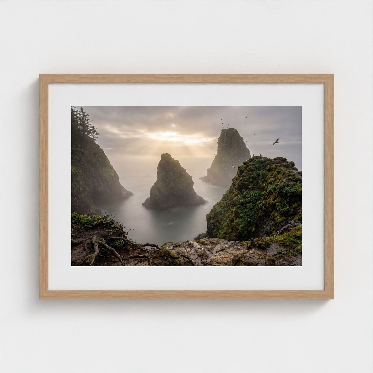 oregon-sea-stacks 24x18 natural frame