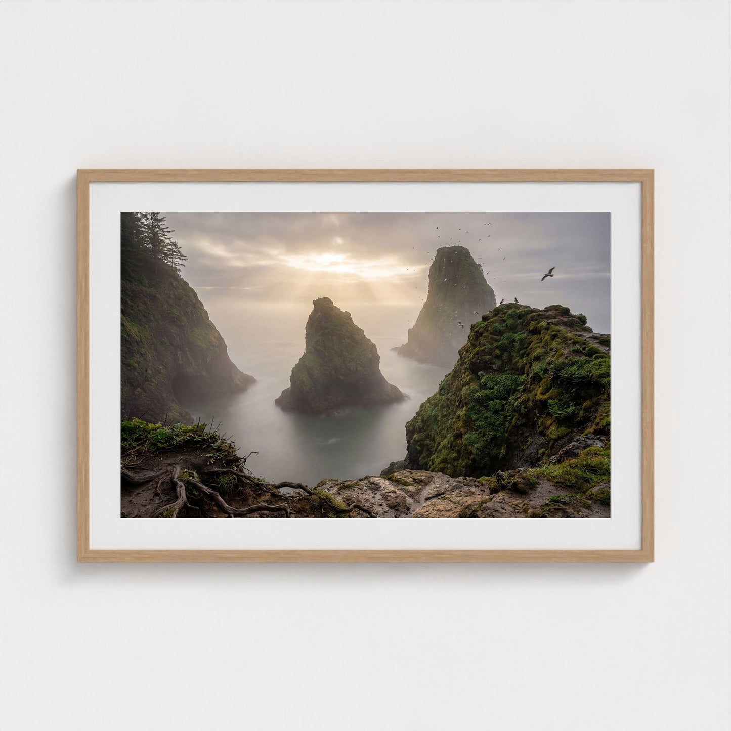 oregon-sea-stacks 36x24 natural frame