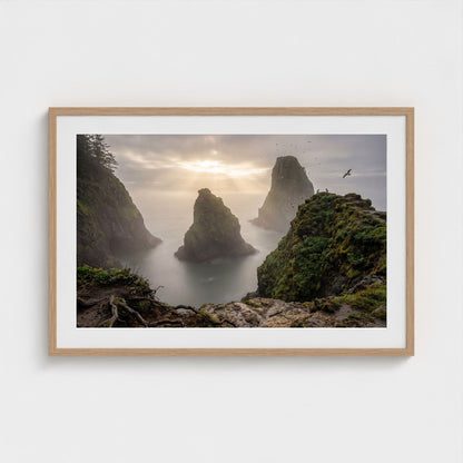 oregon-sea-stacks 36x24 natural frame