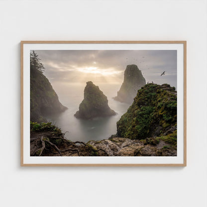 oregon-sea-stacks 48x36 natural frame