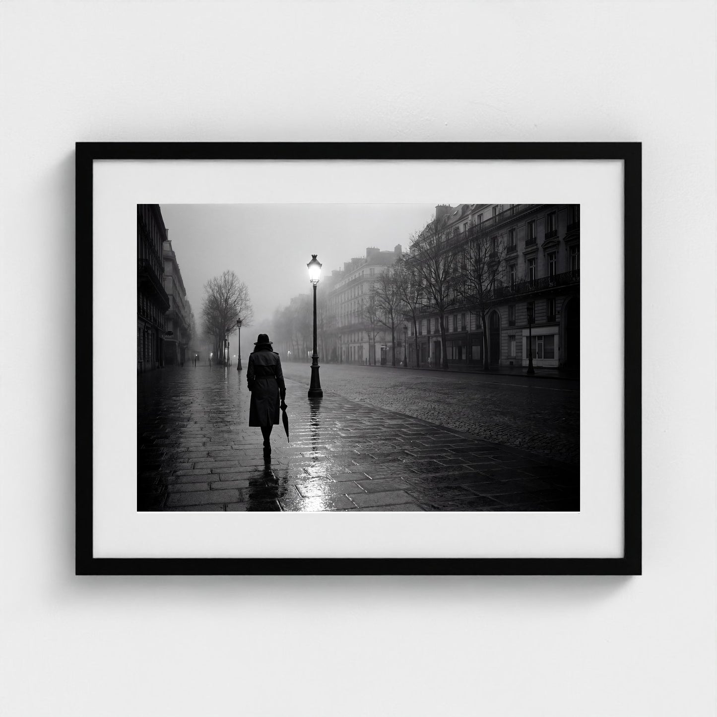 paris-midnight-rain 24x18 black frame