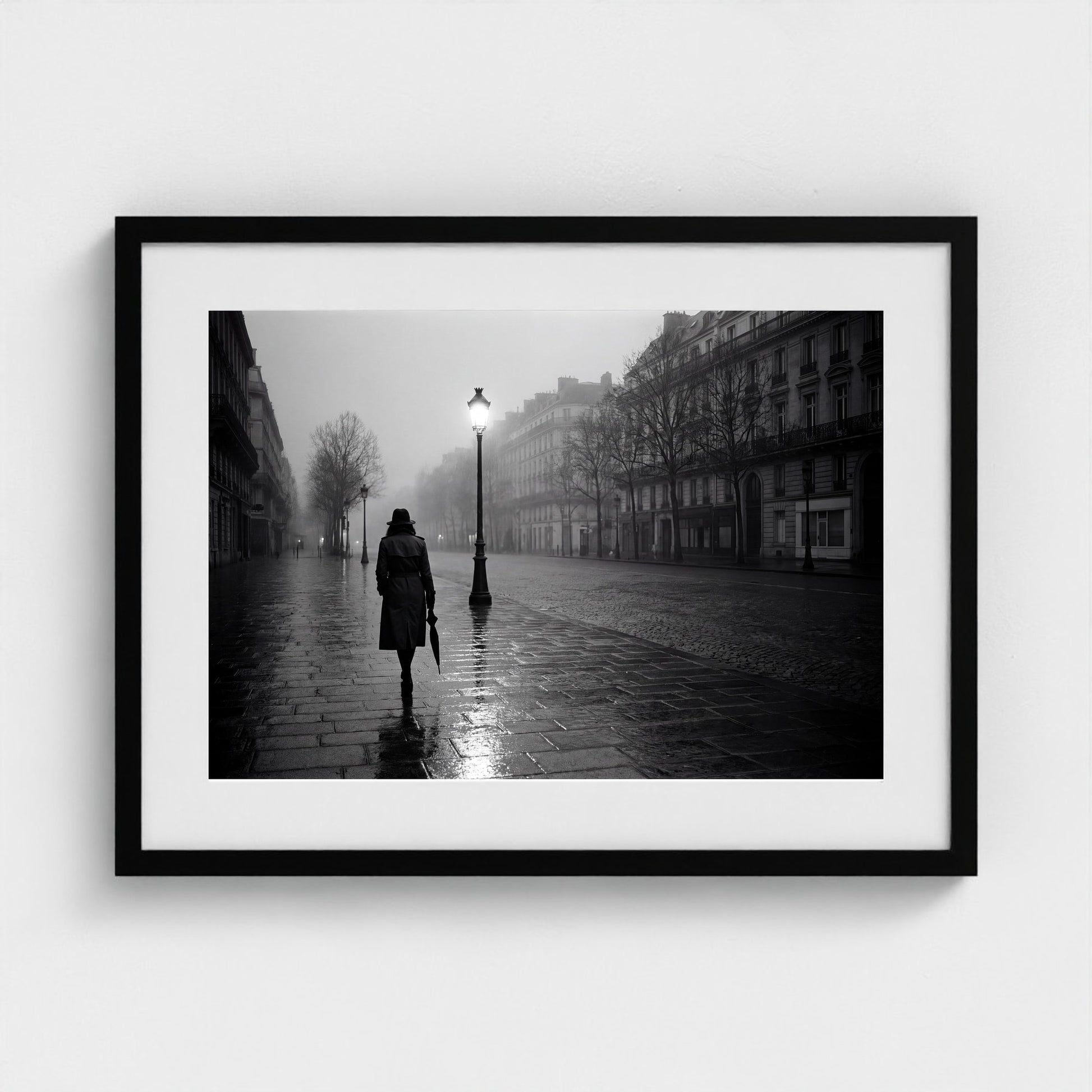 paris-midnight-rain 24x18 black frame