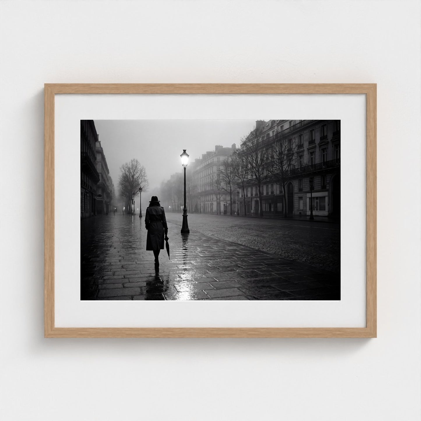 paris-midnight-rain 24x18 natural frame