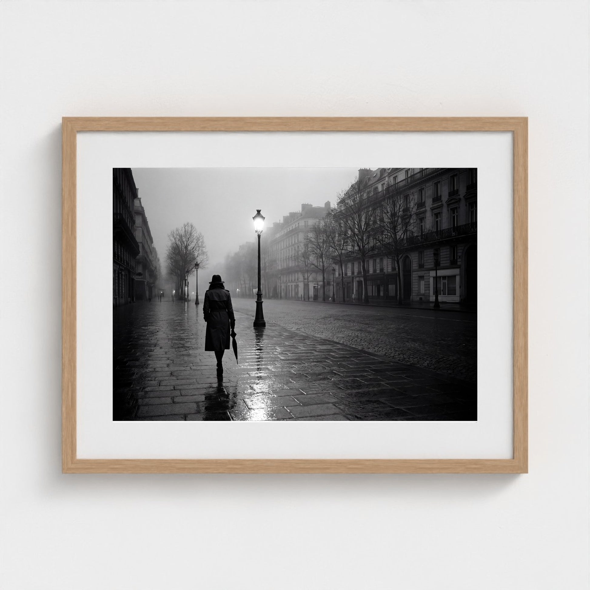 paris-midnight-rain 24x18 natural frame
