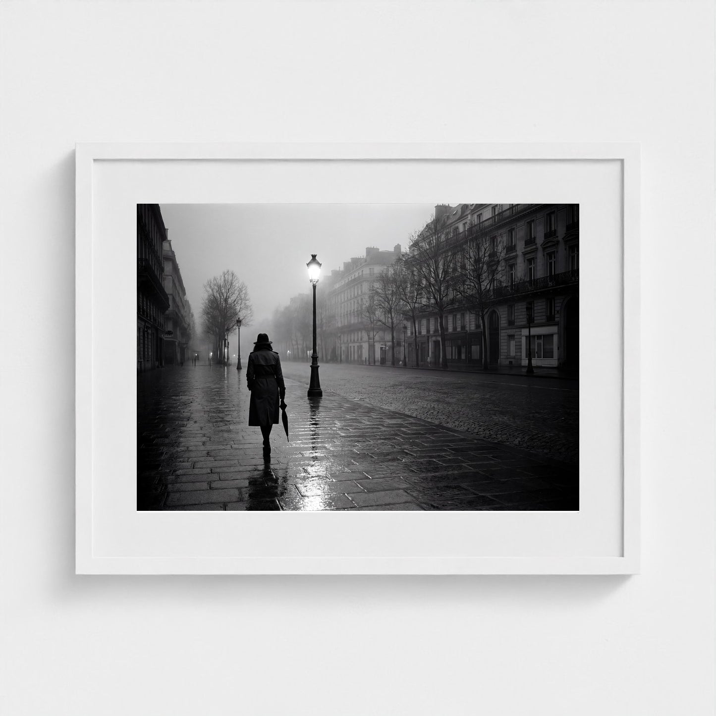 paris-midnight-rain 24x18 white frame