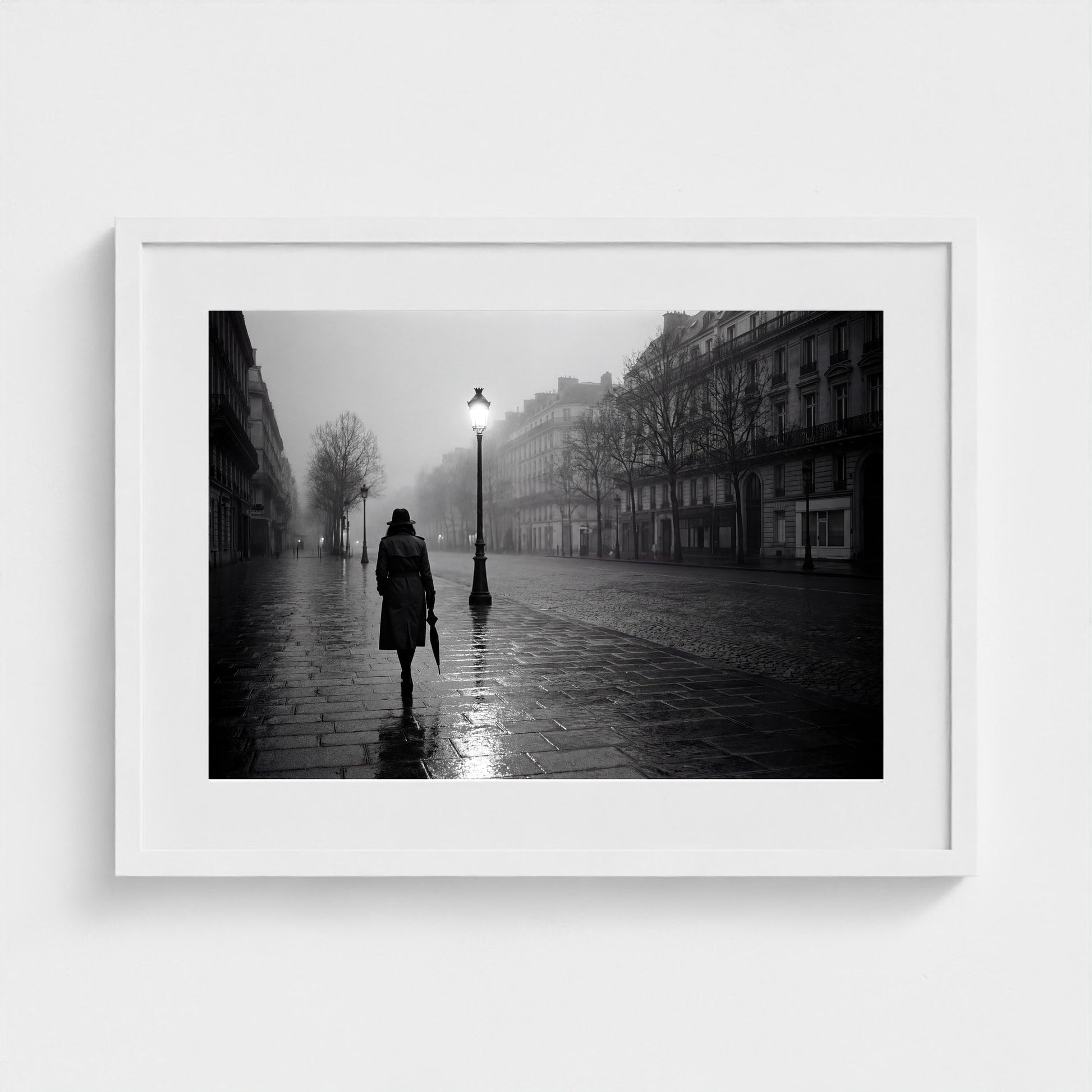 paris-midnight-rain 24x18 white frame