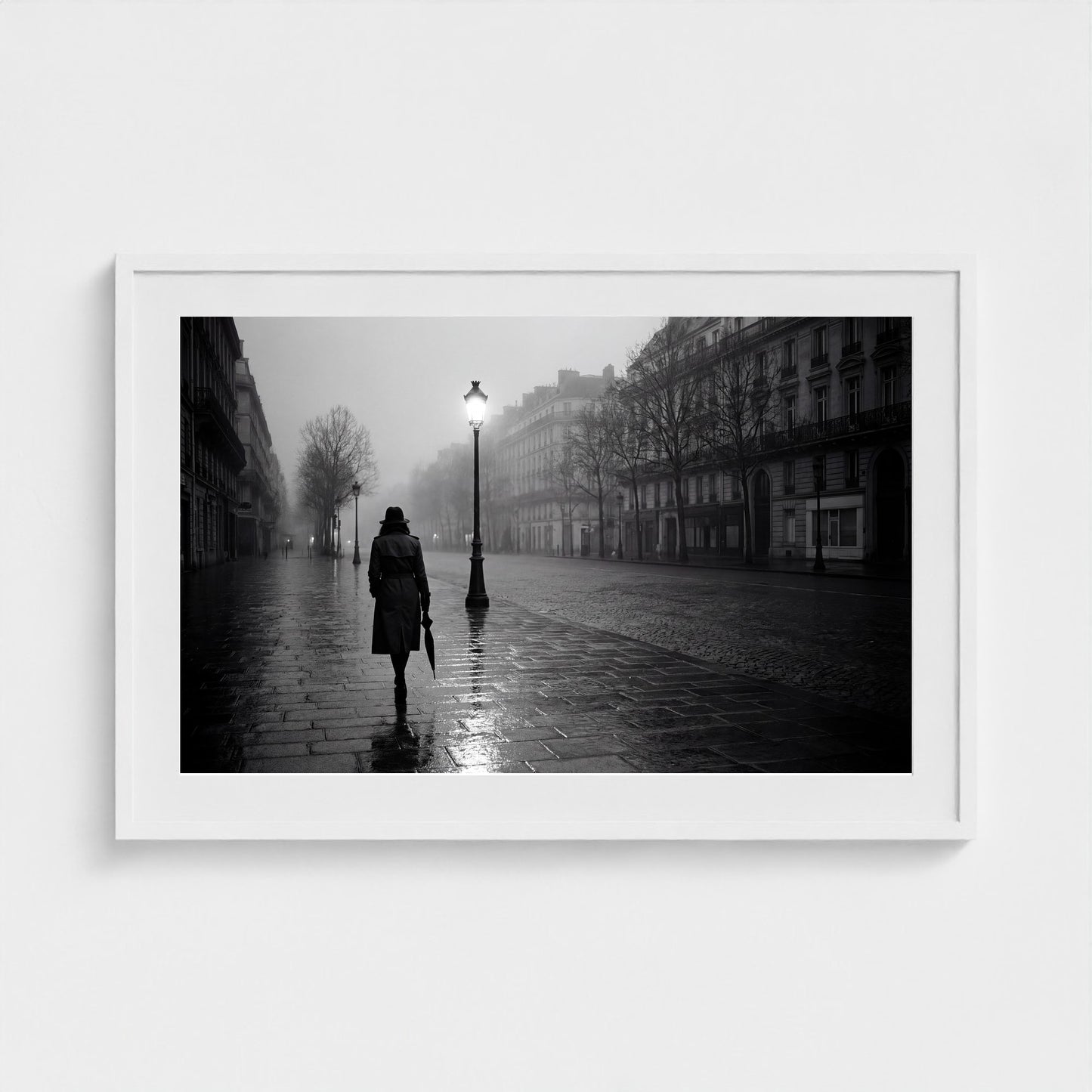 paris-midnight-rain 36x24 white frame