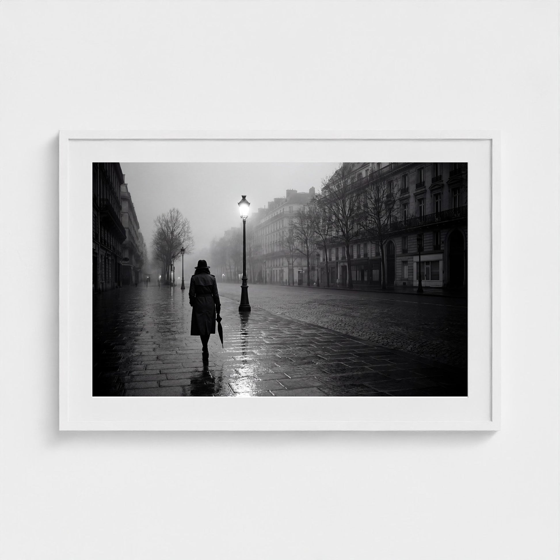 paris-midnight-rain 36x24 white frame