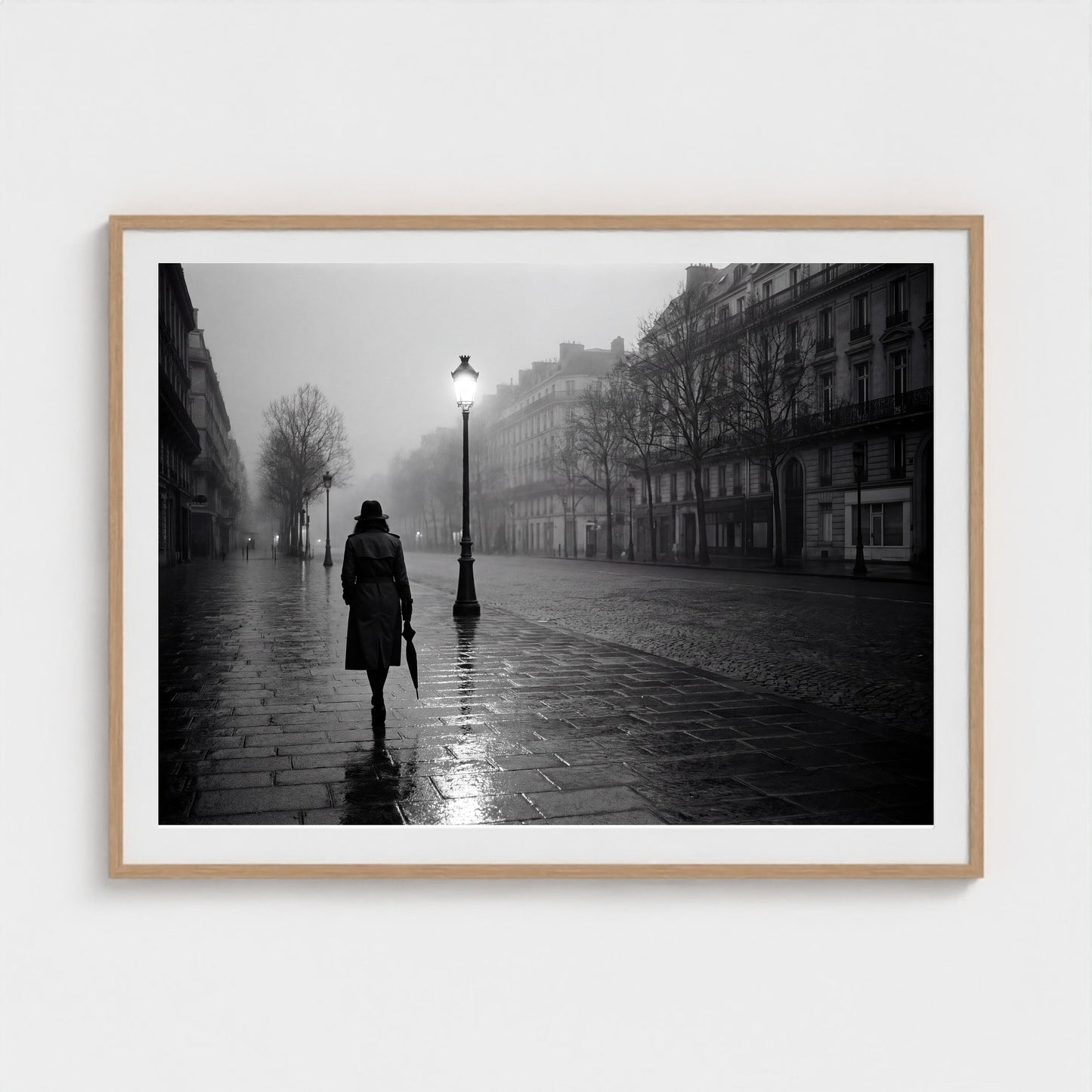 paris-midnight-rain 48x36 natural frame
