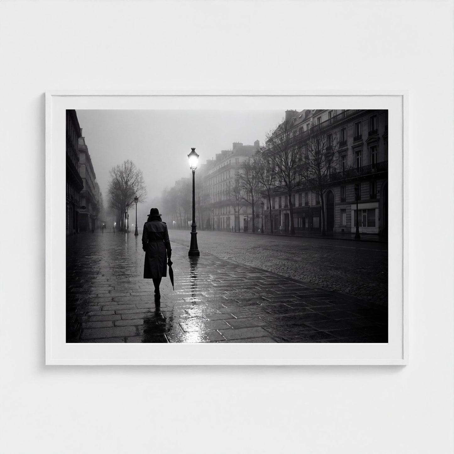 paris-midnight-rain 48x36 white frame