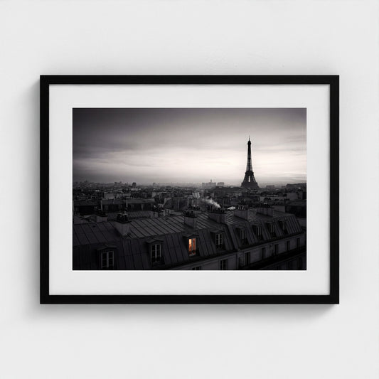 paris-rooftops-dusk framed