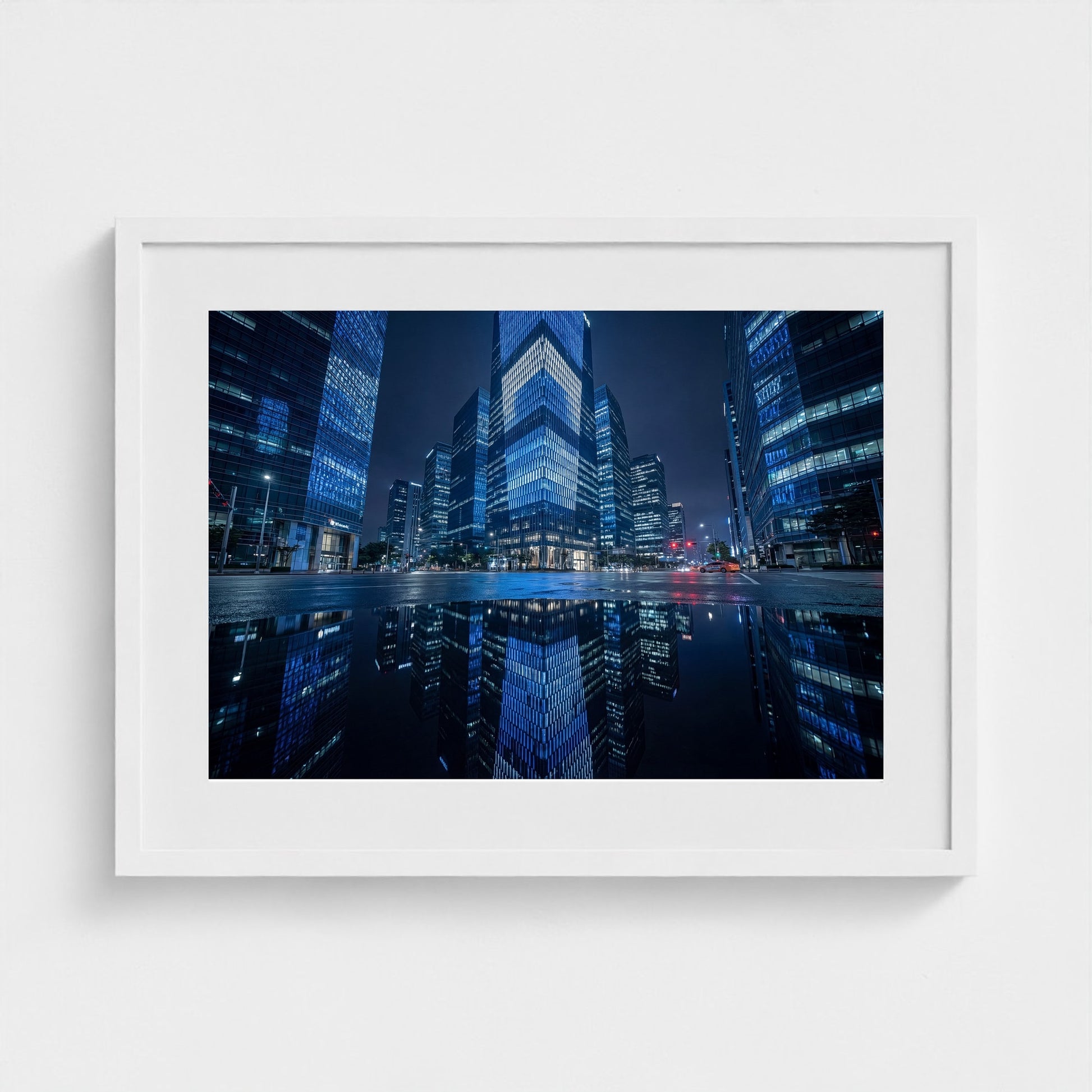 seoul-gangnam-night 24x18 white frame