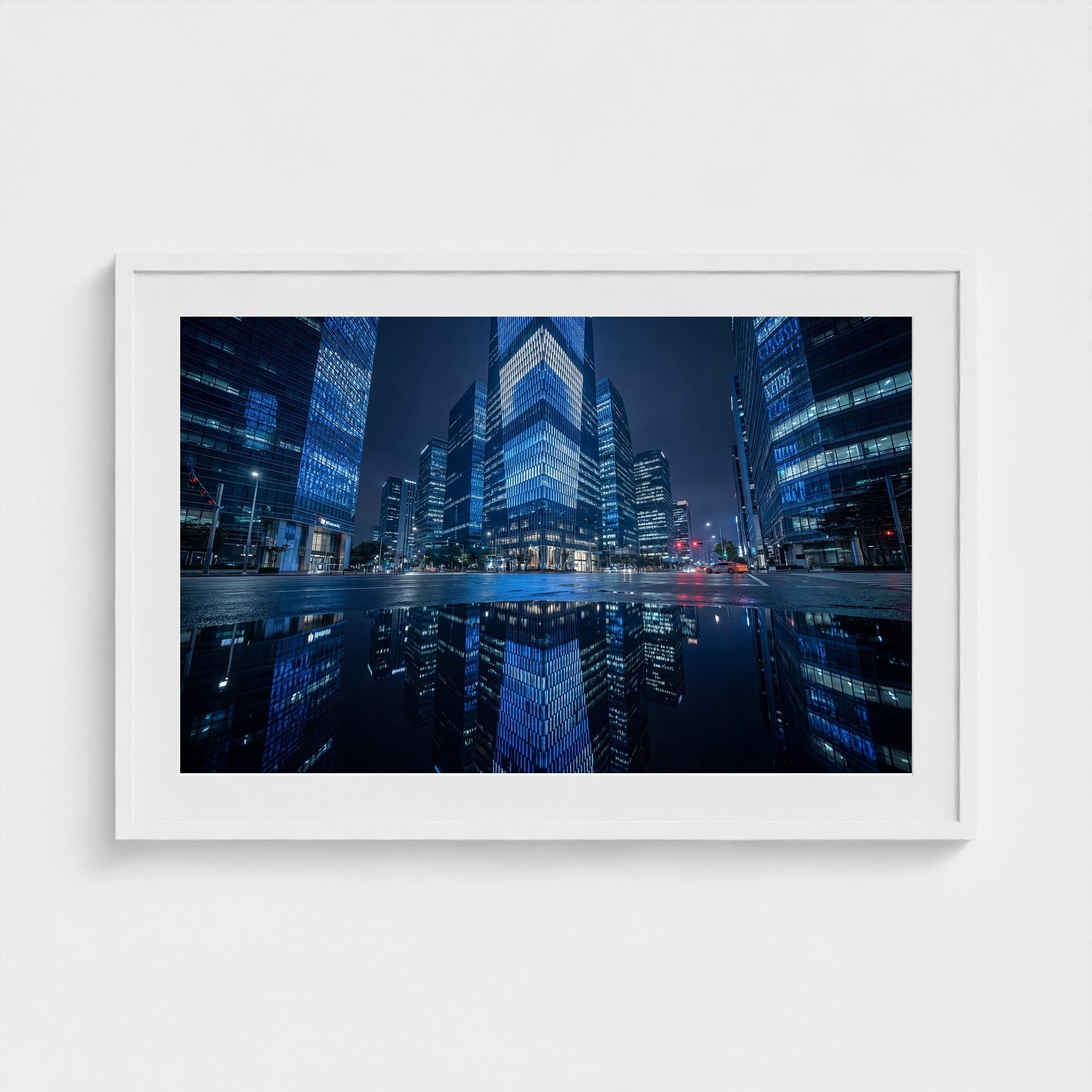 seoul-gangnam-night 36x24 white frame
