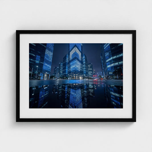 seoul-gangnam-night framed